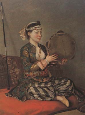 Turkish Woman with a Tambourine (mk08)